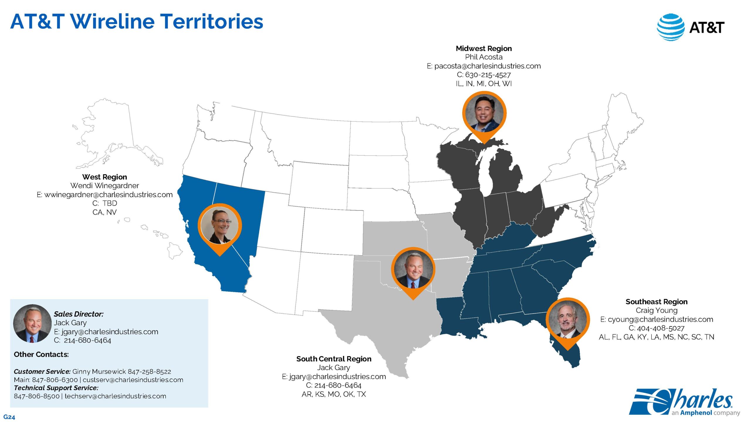 Charles / AT&T Wireline Sales Map